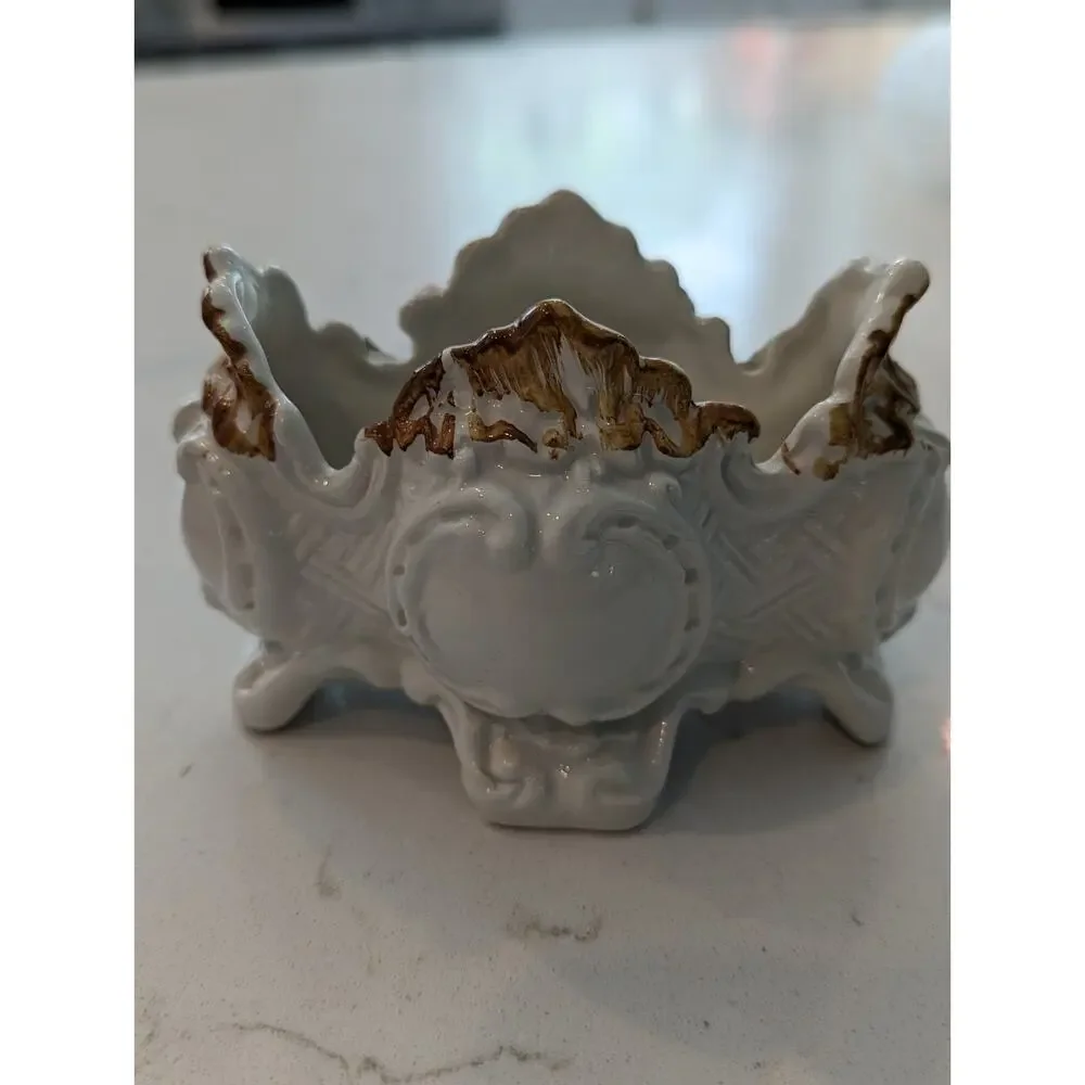 Bone China Vase Hand Painted Made In Italy Cottage Chic Decor Dainty